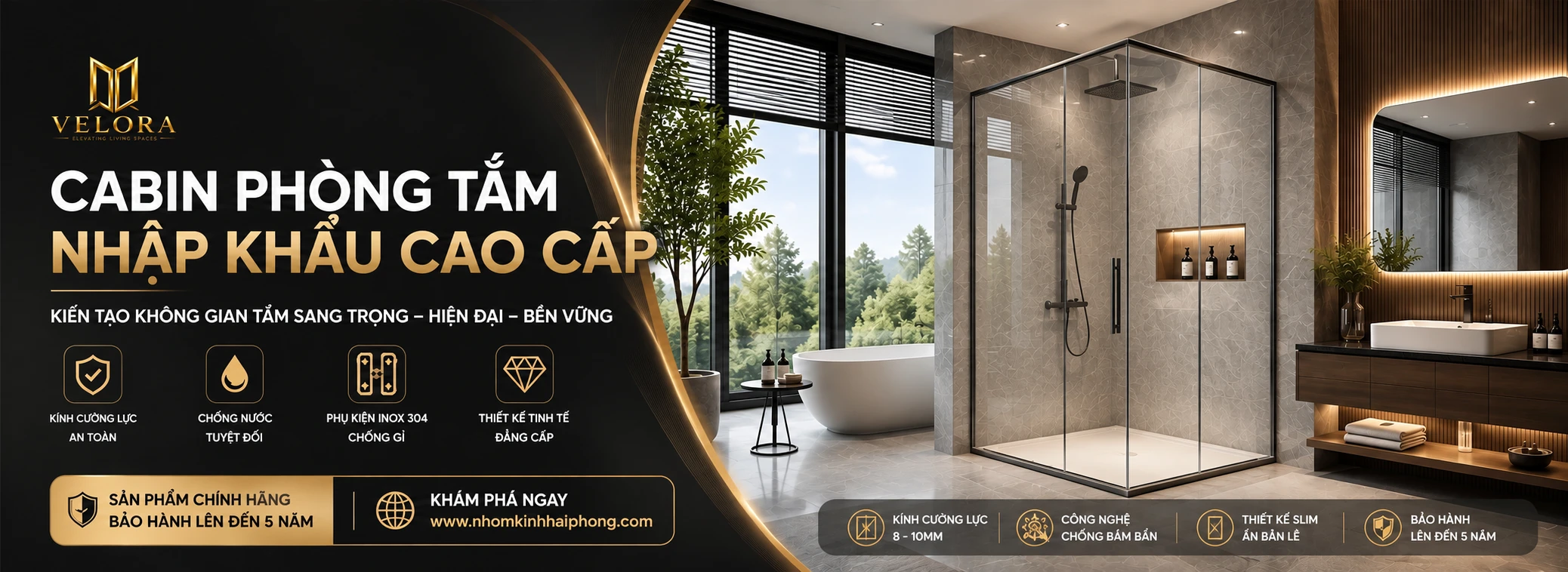 Vách tắm kính
